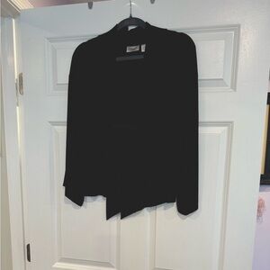 Chico's dressy travelers Jacket Kimono look with frog closure looks new black